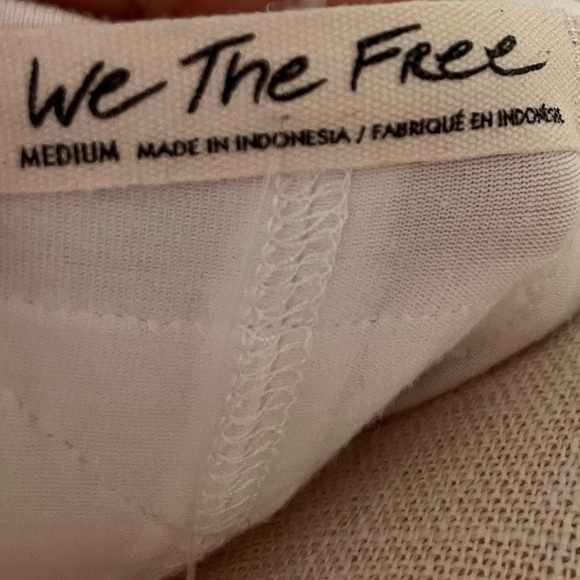 Free People Oversized White Tank Top-Medium - Picture 2 of 5